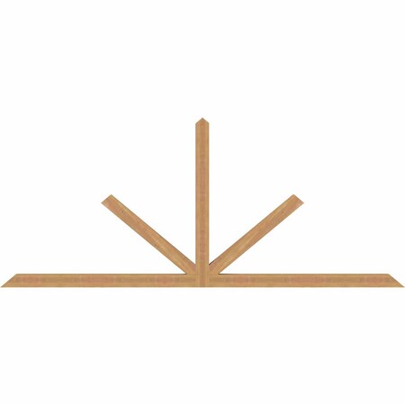 Ekena Millwork Saratoga Timber Gable Bracket, Western Red Cedar, 108"W x 45"H x 3 1/2"D x 3 1/2"F, 10/12 Pitch GBW108X45X0404SAR00SWR